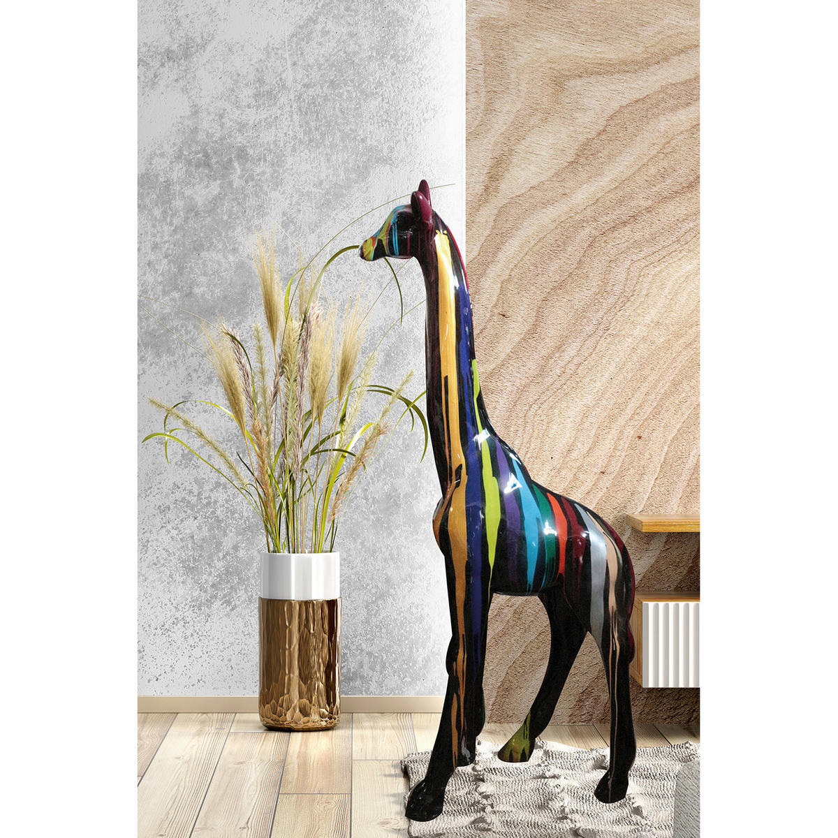 DEKOGIRAFFE - Multicolor, Trend, Kunststoff (96/198/40cm) - Ambia Home