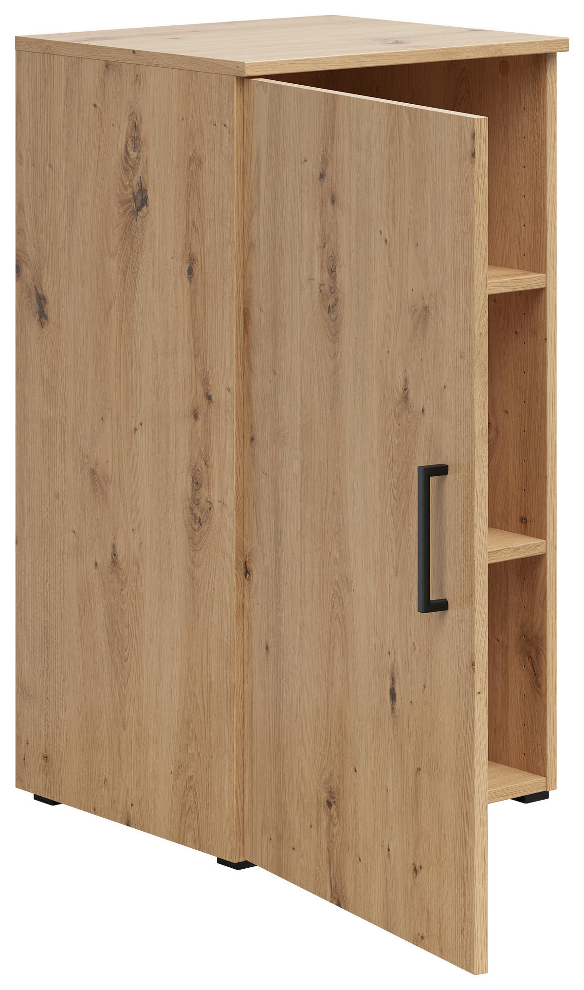 KOMMODE 45/83/40 cm  in Eiche Artisan  - Weiss/Anthrazit, Modern, Holzwerkstoff/Kunststoff (45/83/40cm)