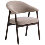 ARMLEHNSTUHL   Flachgewebe  - Sandfarben/Dunkelbraun, KONVENTIONELL, Holz/Textil (63/81/63cm) - Ambia Home