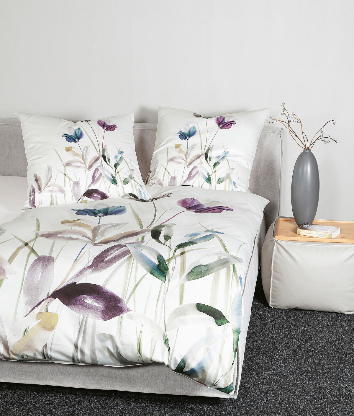 POSTELJINA 135/200 cm   - ljubičasta, Konvencionalno, tekstil (135/200cm) - Janine