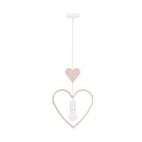 DJEČJA VISEĆA SVJETILJKA    27/10/105 cm    Single  - pink/bijela, Basics, drvni materijal/metal (27/10/105cm)