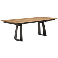 ESSTISCH in Holz, Metall 220/100/75 cm  - Wildeiche/Anthrazit, Design, Holz/Metall (220/100/75cm) - Venjakob