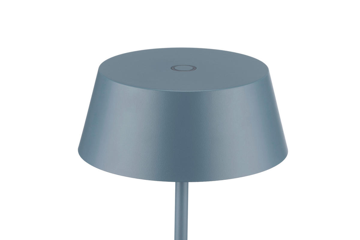 AKKU-TISCHLEUCHTE Naos 15/25 cm  - Blaugrau, Design, Kunststoff/Metall (15/25cm) - Dieter Knoll