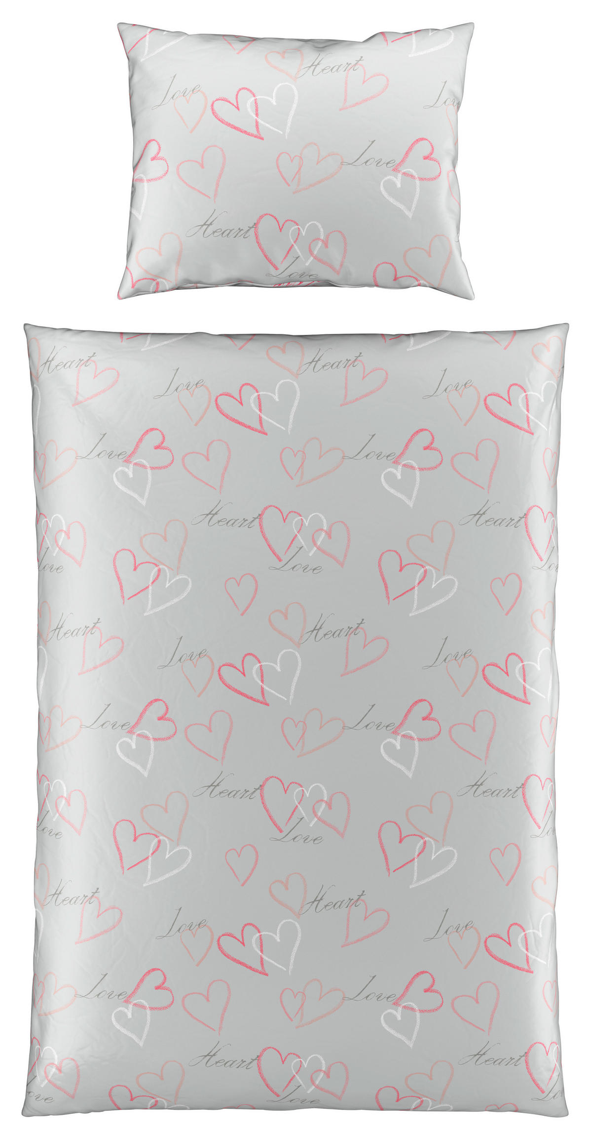OBOJSTRANNÁ POSTEĽNÁ BIELIZEŇ, satén, sivá, 140/200 cm - sivá, Trend, textil (140/200cm) - Esposa