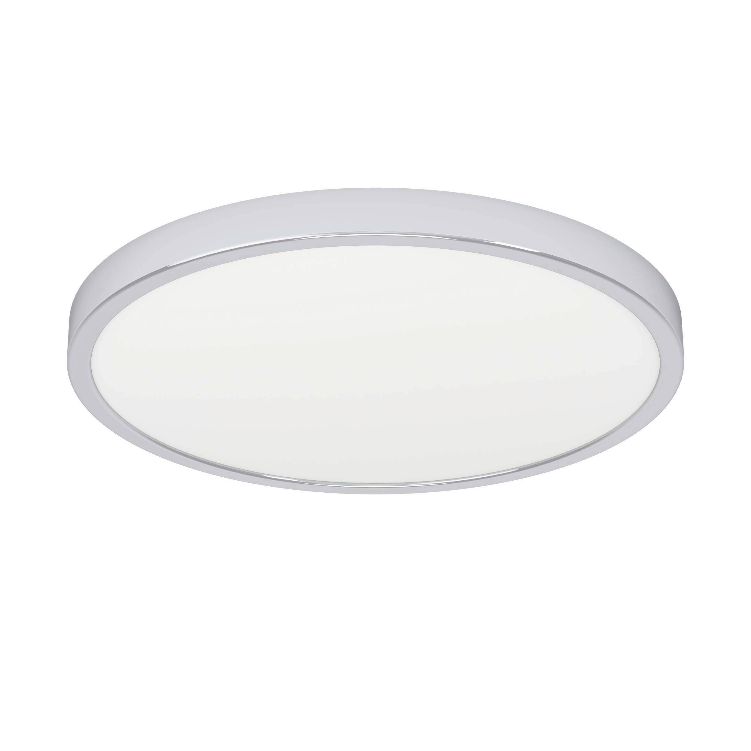 DECKENLEUCHTE 38.9/2.5 cm    - Chromfarben/Weiß, KONVENTIONELL, Kunststoff/Metall (38.9/2.5cm) - Eglo