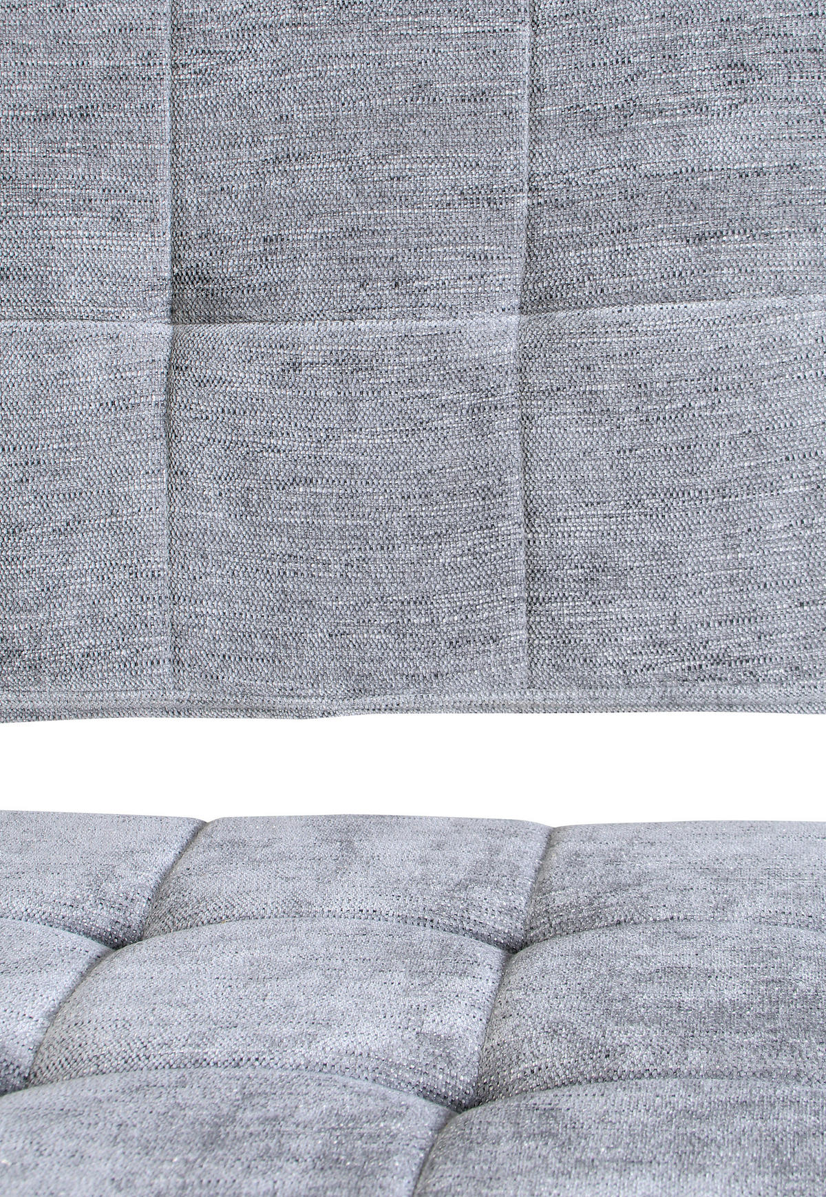 ECKBANK 134/185 cm Webstoff Hellgrau   - Hellgrau/Schwarz, MODERN, Textil/Metall (134/185cm) - MID.YOU