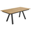 ESSTISCH in Metall, Holzwerkstoff 160-225/90/75 cm  - Eichefarben/Anthrazit, Design, Holzwerkstoff/Metall (160-225/90/75cm) - Venjakob