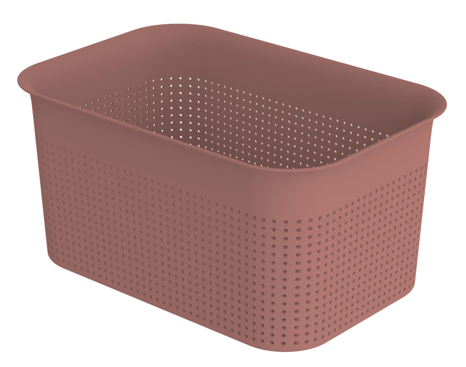 BOX, plast - rezavá, Basics, plast (26,2/18/13cm)