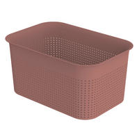 BOX, plast - rezavá, Basics, plast (26,2/18/13cm)