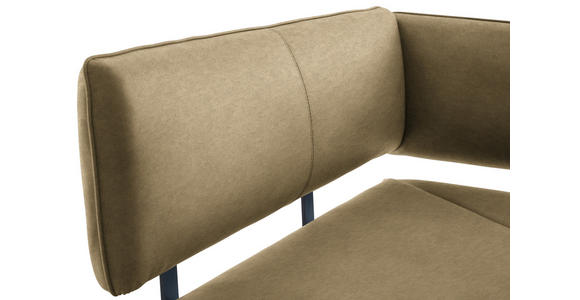 ECKBANK 140/180 cm in Schwarz, Olivgrün - Schwarz/Olivgrün, MODERN, Textil/Metall (140/180cm) - Cantus