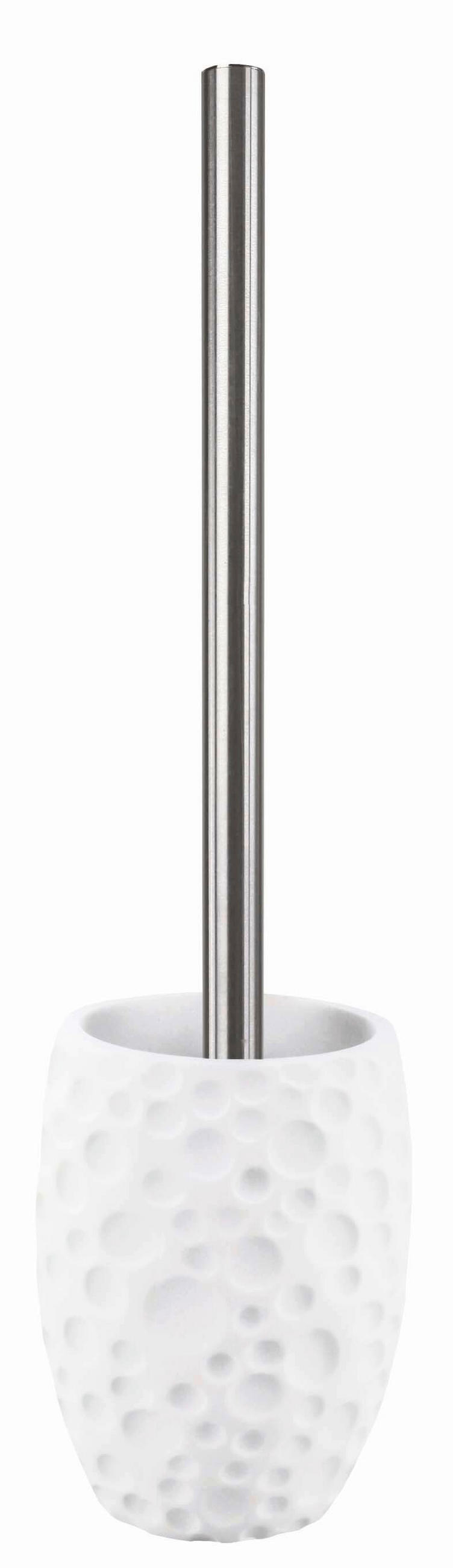 WC SADA - ŠTĚTKA A DRŽÁK - bílá, Design, plast (9,5/37cm) - Kleine Wolke