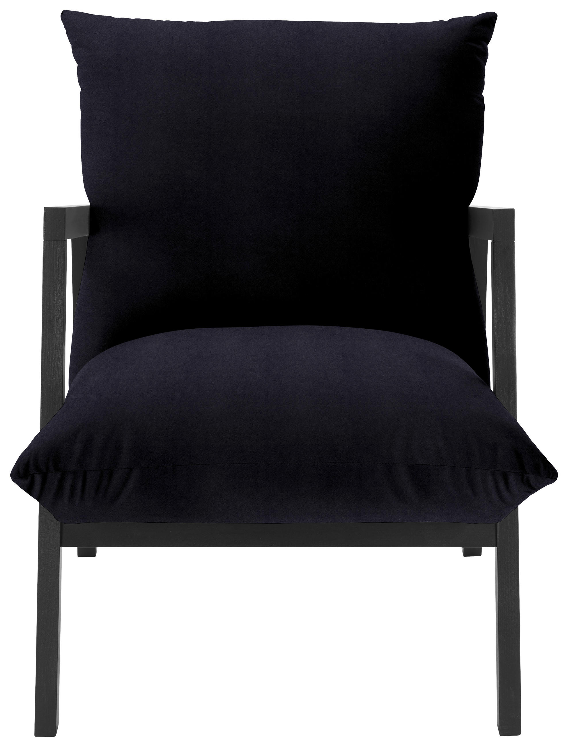 SESSEL in Mikrofaser Schwarz  - Wengefarben/Schwarz, Design, Holz/Textil (63/76/80cm) - Carryhome