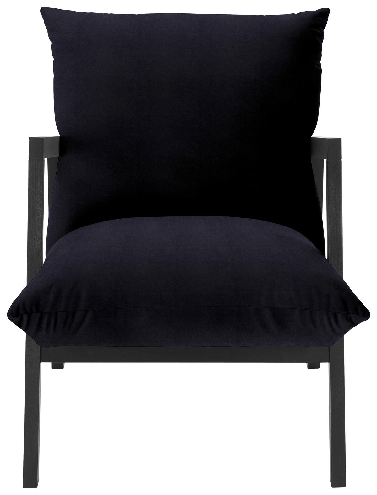 SESSEL in Mikrofaser Schwarz  - Wengefarben/Schwarz, Design, Holz/Textil (63/76/80cm) - Carryhome