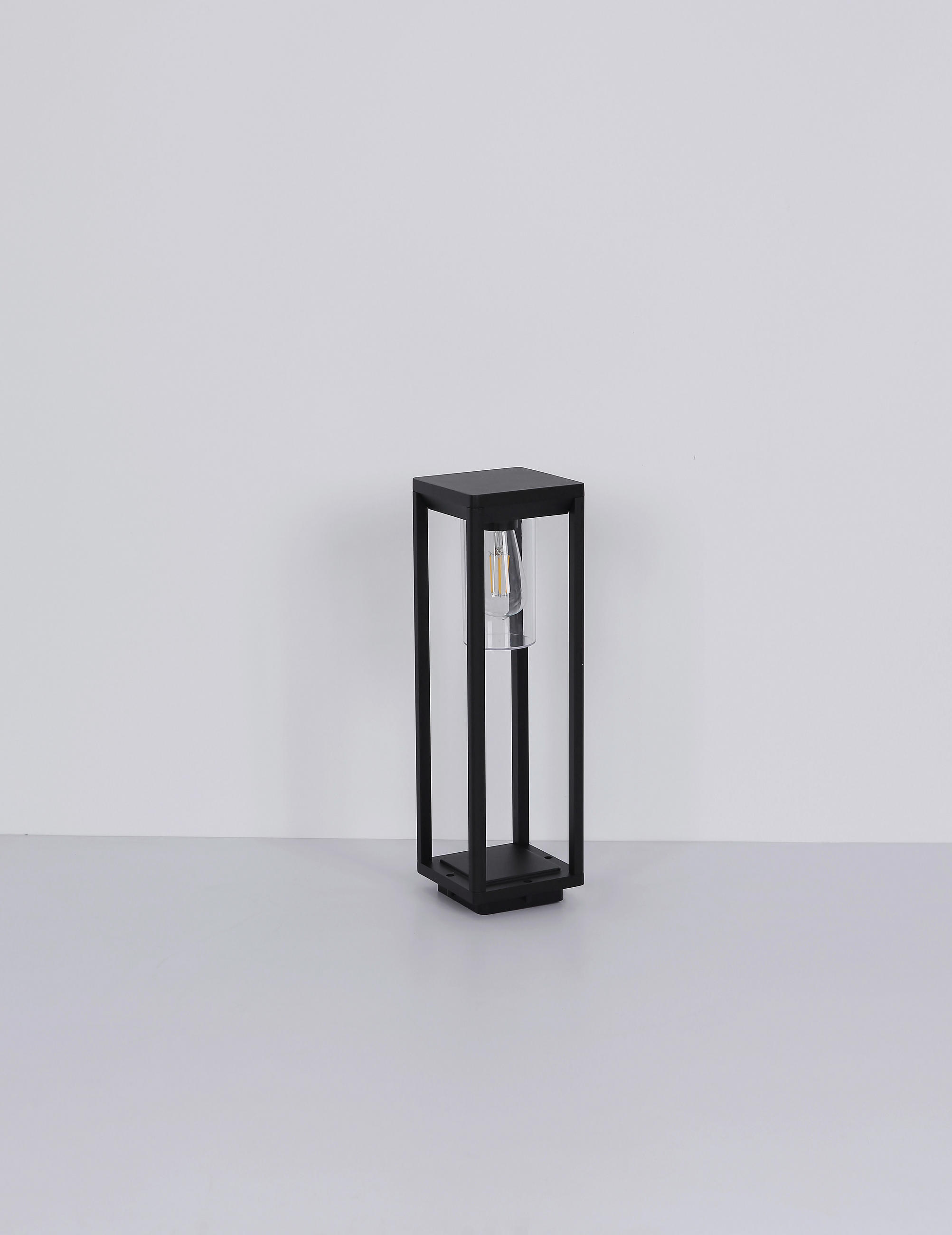 WEGELEUCHTE Candela 15/15/50 cm   - Klar/Schwarz, Basics, Kunststoff/Metall (15/15/50cm) - Globo