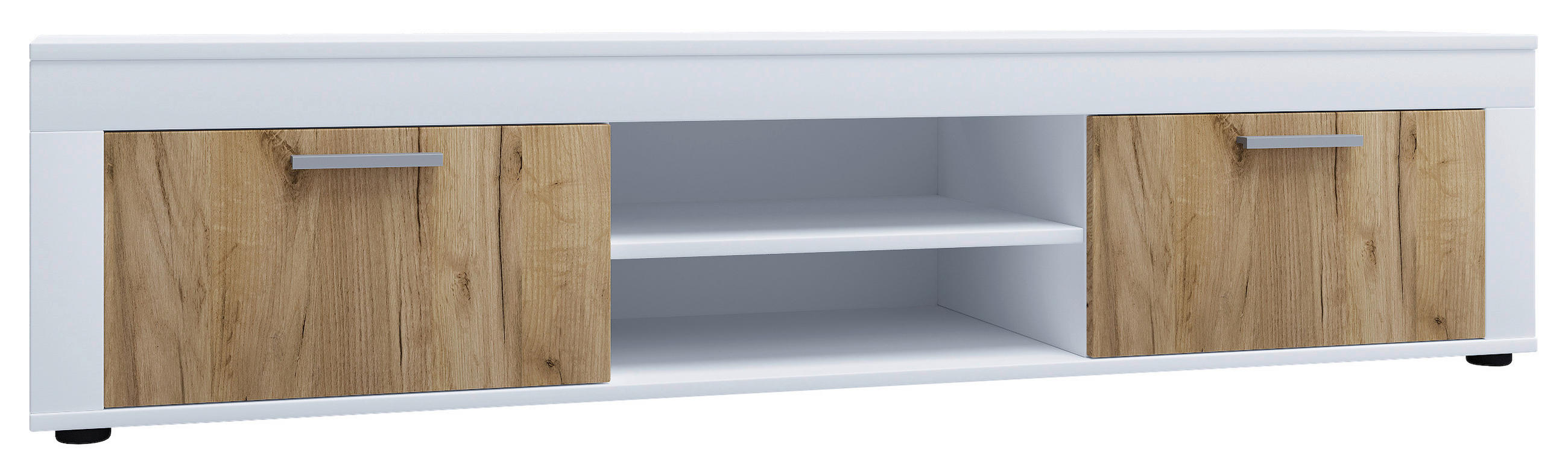 TV-BÄNK Usilo  i 160/37/45 cm  - vit/honungsek, Design, trämaterial/plast (160/37/45cm) - MID.YOU