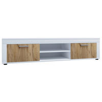 LOWBOARD Usilo  in 160/37/45 cm  - Honigeiche/Weiss, Design, Holzwerkstoff/Kunststoff (160/37/45cm) - MID.YOU