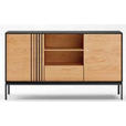 SIDEBOARD Naturfarben, Schwarz  - Schwarz/Naturfarben, Design, Holzwerkstoff (160/80/40cm) - Xora