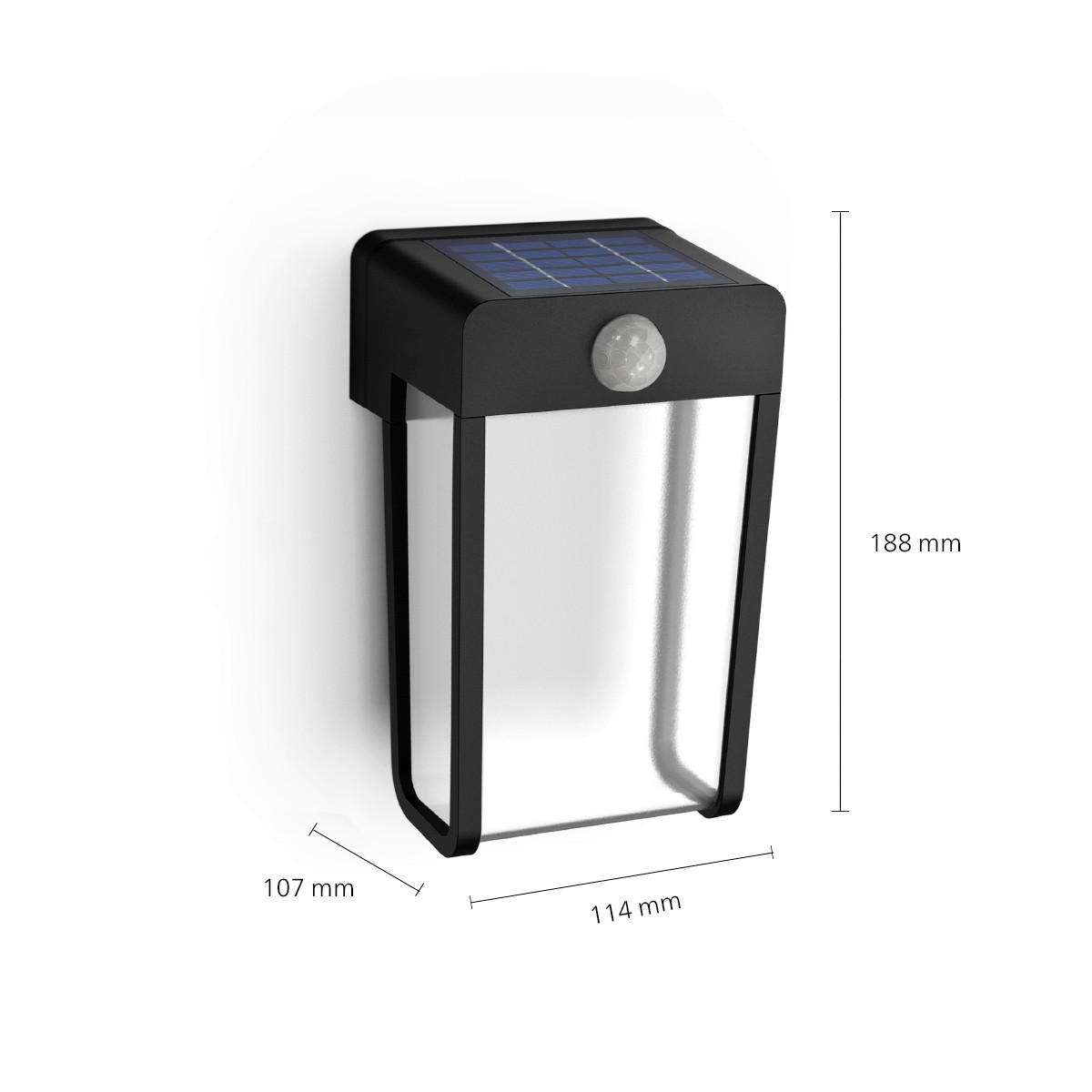 SOLARLEUCHTE 11.4/18.8/10.7 cm   - Schwarz, KONVENTIONELL, Kunststoff (11.4/18.8/10.7cm) - Philips