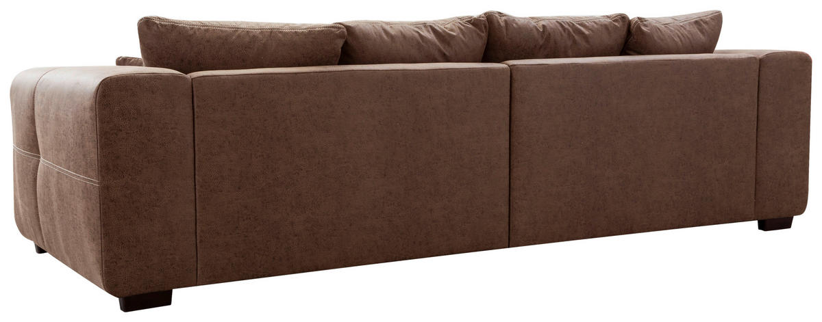 BIGSOFA Flachgewebe Haselnussfarben  - Beige/Haselnussfarben, KONVENTIONELL, Holz/Textil (287/69/108cm) - Cantus
