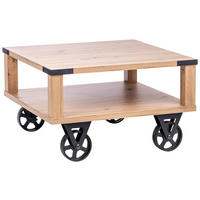 DOHÁNYZÓASZTAL faalapú anyag   - fekete/tölgyfa, Romantik / Landhaus, faalapú anyag (75/45/75cm) - Carryhome