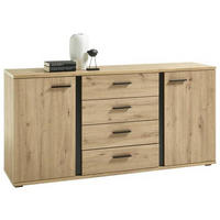 SIDEBOARD 170/84/40 cm  in Schwarz, Eichefarben  - Eichefarben/Anthrazit, Design, Holzwerkstoff/Kunststoff (170/84/40cm) - MID.YOU