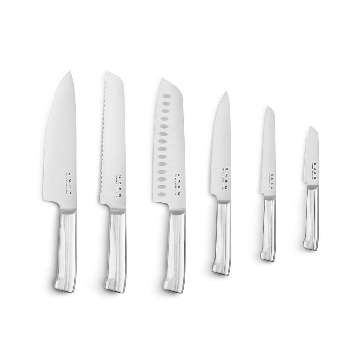 MESSERBLOCK 6-teilig  - Pastellblau, Basics, Holz/Kunststoff (13,5/23,2/19cm) - SMEG