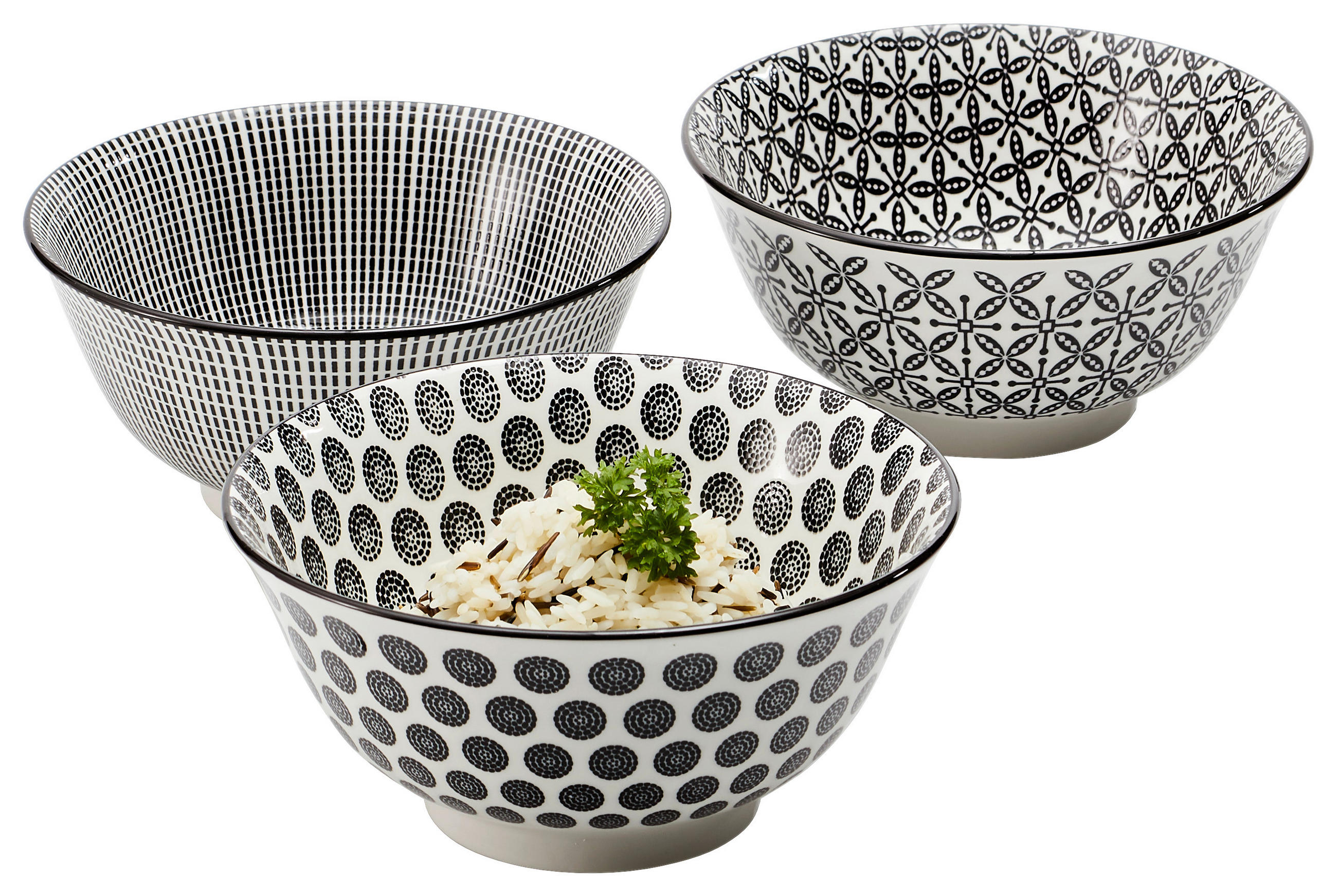 SADA MÍS porcelán keramika 17,5 cm - čierna/biela, Basics, keramika (17,5cm) - Ritzenhoff Breker