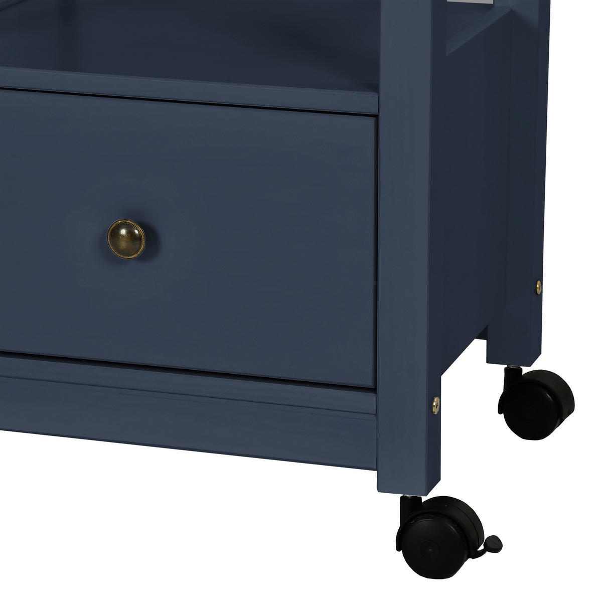 SERVIERWAGEN Kiefer massiv Braun, Grau  - Dunkelgrau/Zinkfarben, MODERN, Holz/Kunststoff (50/90,6/40cm) - Livetastic