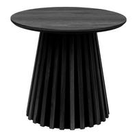 BEISTELLTISCH 50/45/50 cm Osaka Eiche furniert Schwarz rund  - Schwarz, Basics, Holz/Holzwerkstoff (50/45/50cm)