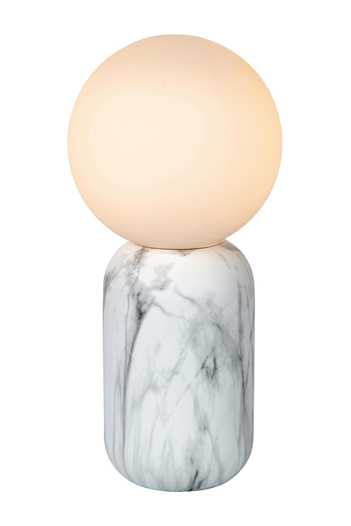 TISCHLEUCHTE MARBOL  - Opal, Design, Glas/Metall (15/15/32cm) - Lucide