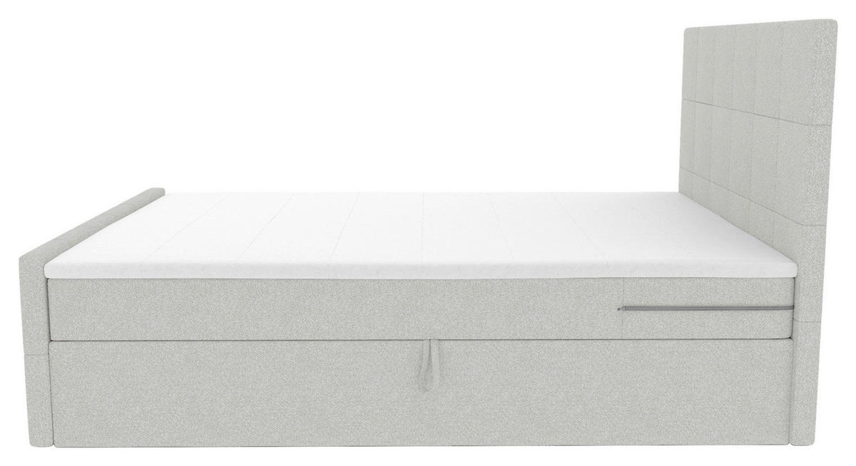 BOXBETT 120/200 cm  in Hellgrau  - Hellgrau, KONVENTIONELL, Kunststoff/Textil (120/200cm) - Boxxx
