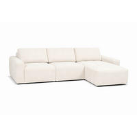 ECKSOFA MAZA Beige Cord  - Beige/Schwarz, Design, Textil (179/316cm) - Livetastic