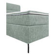 BOXSPRINGBETT 180/200 cm,  in Mintgrün, Topper, H2 + H3 = mittel + fest  - Schwarz/Mintgrün, Design, Textil/Metall (180/200cm) - Esposa