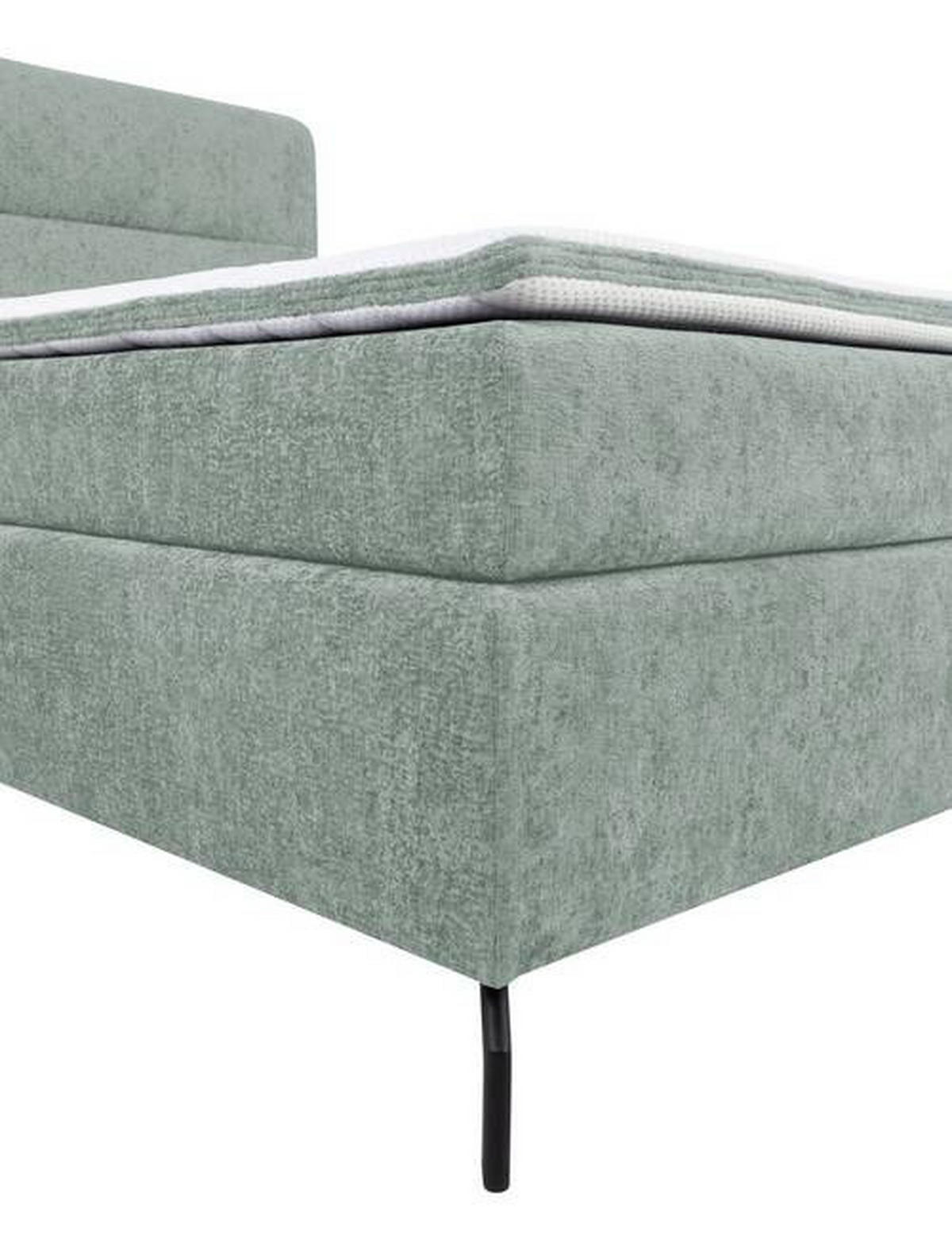 BOXSPRINGBETT 180/200 cm  in Mintgrün  - Schwarz/Mintgrün, Design, Textil/Metall (180/200cm) - Esposa