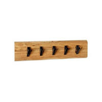 WANDGARDEROBE  in Akazie massiv Schwarz, Akaziefarben  - Schwarz/Akaziefarben, KONVENTIONELL, Holz/Metall (60/15/9cm)