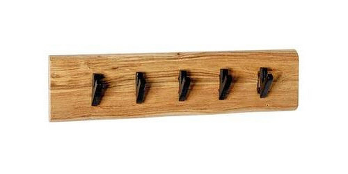 WANDGARDEROBE  in Akazie massiv Schwarz, Akaziefarben  - Schwarz/Akaziefarben, KONVENTIONELL, Holz/Metall (60/15/9cm)