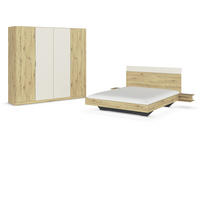 SCHLAFZIMMER 160/200 cm  in Champagner, Eiche Artisan  - Champagner/Eiche Artisan, Design, Holzwerkstoff (160/200cm) - Boxxx