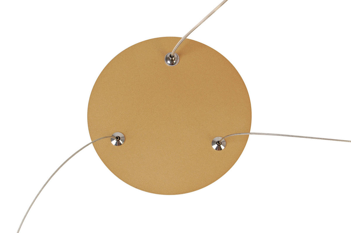LED-HÄNGELEUCHTE 60/120 cm   - Goldfarben/Weiß, Trend, Kunststoff/Metall (60/120cm) - Novel