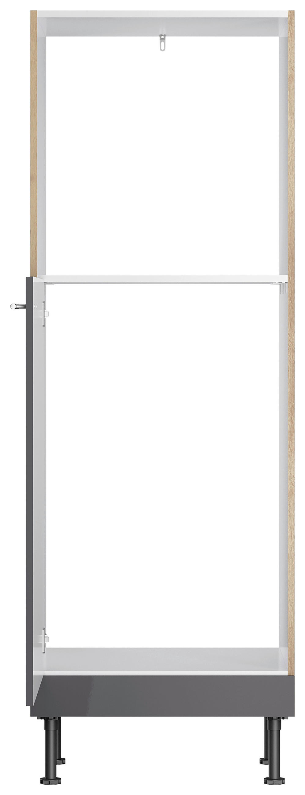 KÜCHENLEERBLOCK 270 cm   in Anthrazit, Eichefarben  - Edelstahlfarben/Eichefarben, Basics, Holzwerkstoff/Metall (270cm) - Optifit