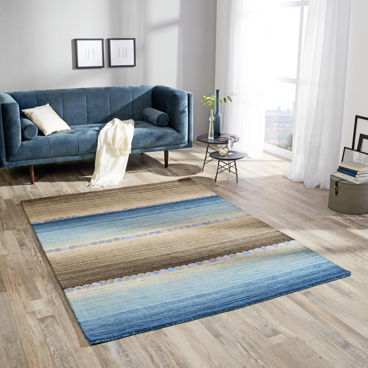 ORIENTTEPPICH 70/140 cm Twilight in Blue  - Blau/Grau, Konventionell, Textil (70/140cm) - Cazaris
