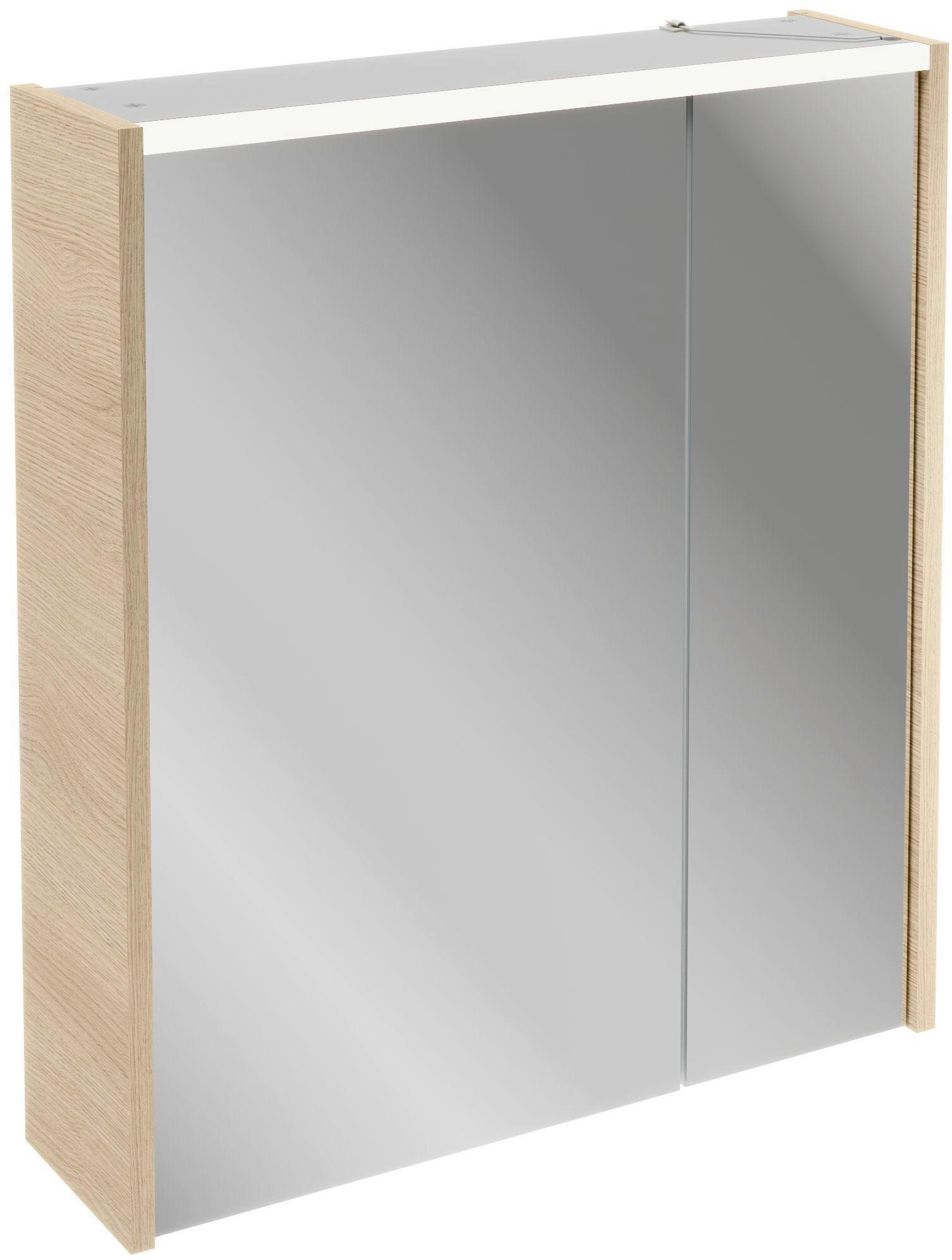 SPIEGELSCHRANK 60/68,3/16,5 cm  - Eichefarben/Silberfarben, MODERN, Glas/Holzwerkstoff (60/68,3/16,5cm) - Voleo