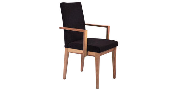 ARMLEHNSTUHL in Eichefarben, Dunkelgrau - Eichefarben/Dunkelgrau, MODERN, Holz/Textil (53/92/56cm) - Venda