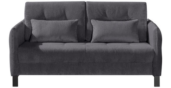 SCHLAFSOFA Cord Schwarz  - Schwarz, Design, Textil/Metall (170/88/110cm) - Novel
