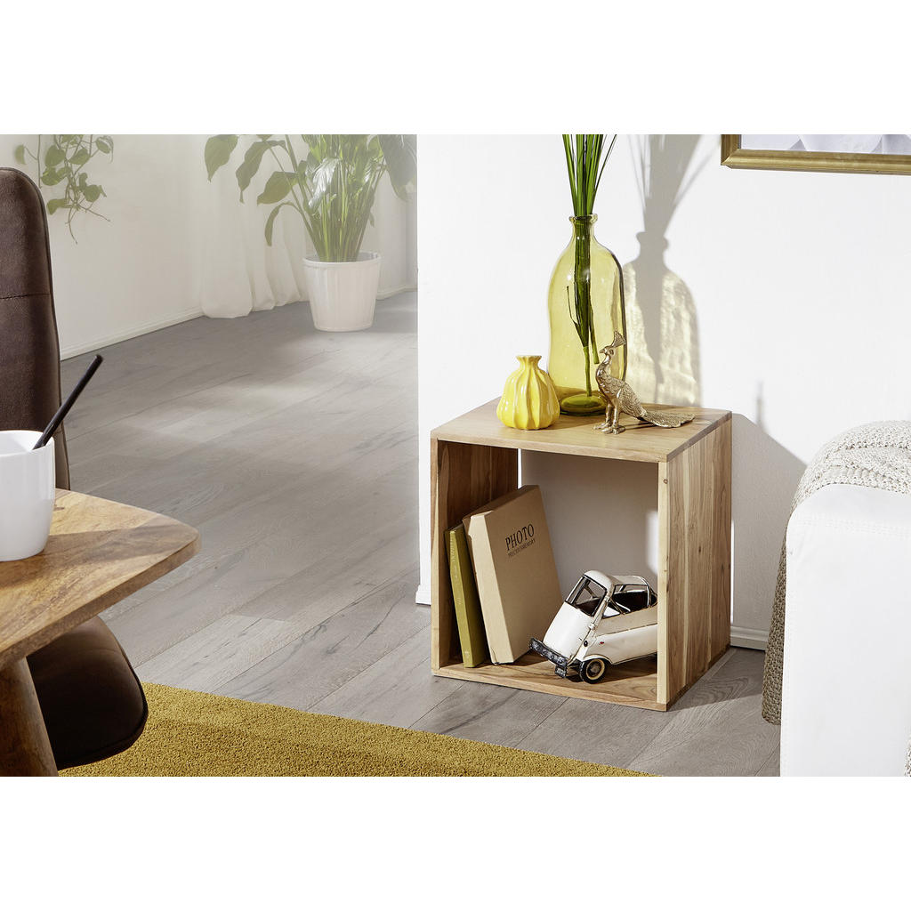 MID.YOU REGÁL, barvy akácie, akácie, 43,5/43,5/33 cm