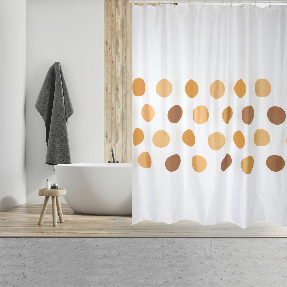 DUSCHVORHANG 180/200 cm  - Braun, Basics, Textil (180/200cm) - MSV
