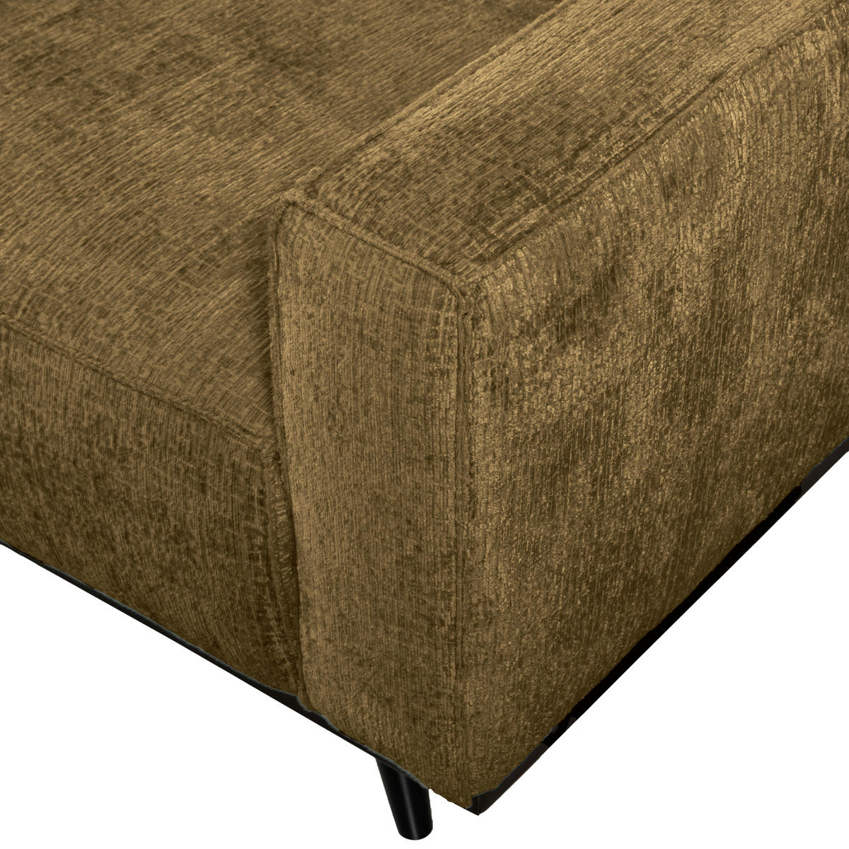 3-SITZER-SOFA Statement Samt Gelb  - Gelb/Schwarz, Design, Holz/Textil (230/77/93cm) - Livetastic