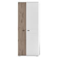 GARDEROBENSCHRANK 75/198/37 cm  - Eichefarben/Anthrazit, Design, Holzwerkstoff/Metall (75/198/37cm) - Voleo