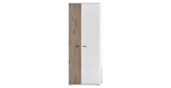 GARDEROBENSCHRANK 75/198/37 cm - Eichefarben/Anthrazit, Design, Holzwerkstoff/Metall (75/198/37cm) - Voleo