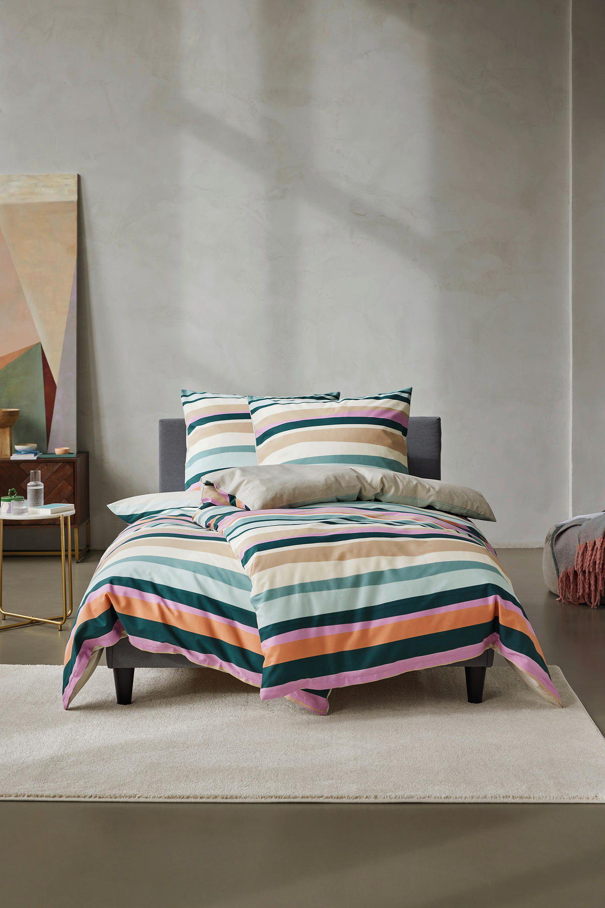 WENDEBETTWÄSCHE E-Drew Satin  - Multicolor, Design, Textil (135/200cm) - Esprit