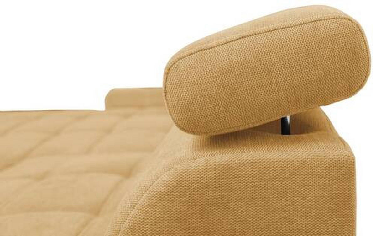 ECKSOFA in Webstoff Gelb  - Weiss/Gelb, Design, Kunststoff/Textil (276/173cm) - Stylife